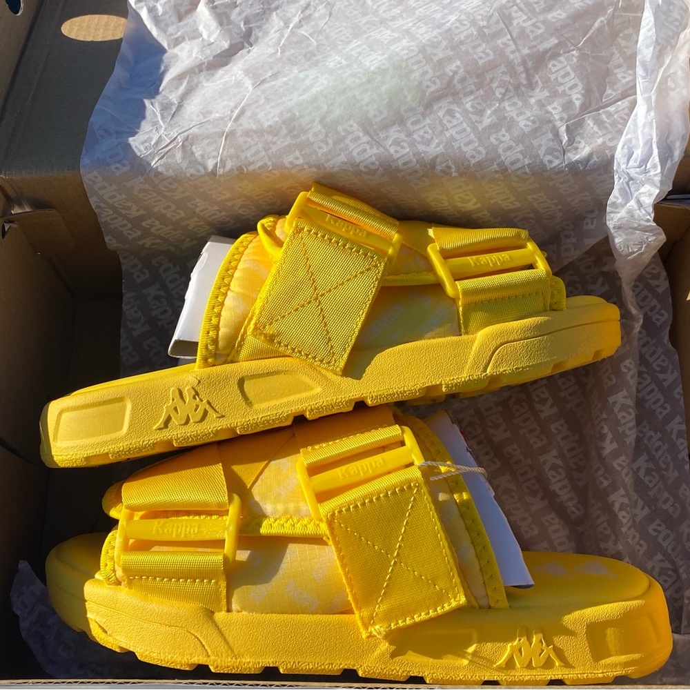 SALE: Kappa Slides / shoes YELLOW (size 5)